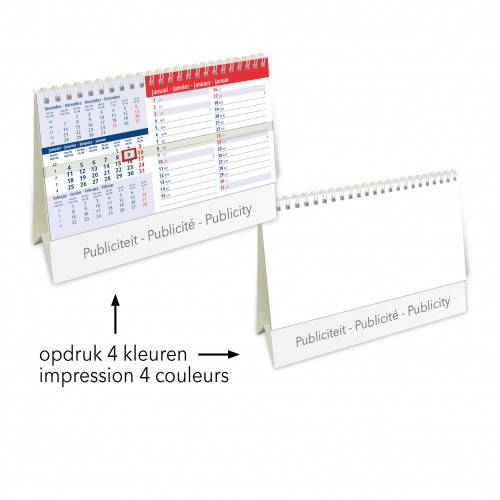 Luxe bureelkalender met notitieruimte